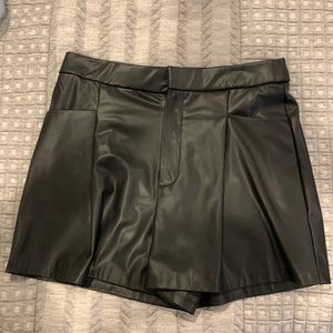 Zara faux leather shorts